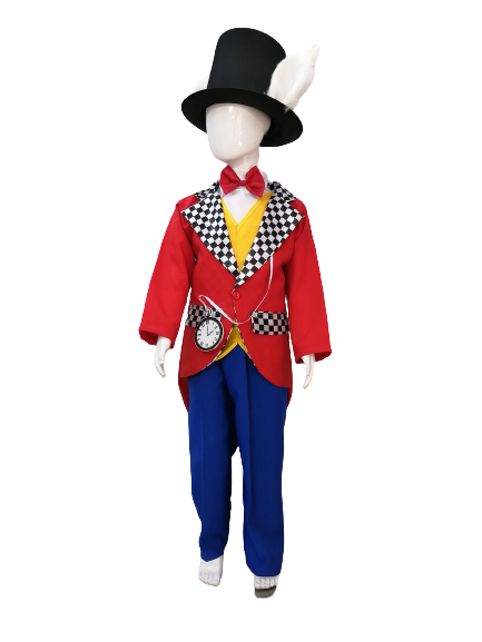Disfraz traje de Conejo de la pelicula Alicia con sombrero para niños