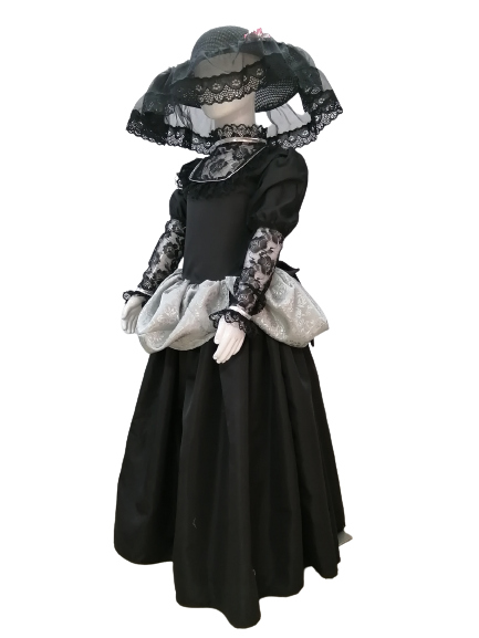 Vestido Disfraz Catrina PLata de lujo halloween para niñas