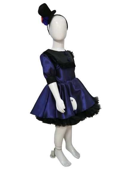 Vestido Disfraz Brujta Fantasmita de lujo halloween para niñas