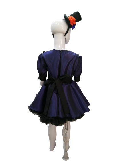 Vestido Disfraz Brujta Fantasmita de lujo halloween para niñas