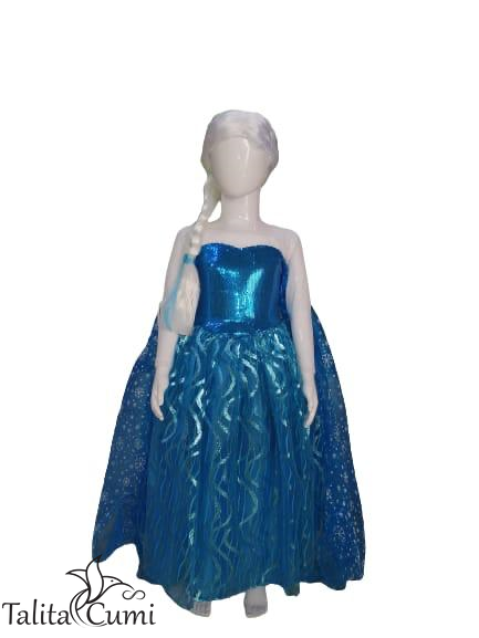 Elsa Frozen Vestido Niñas y Adulto
